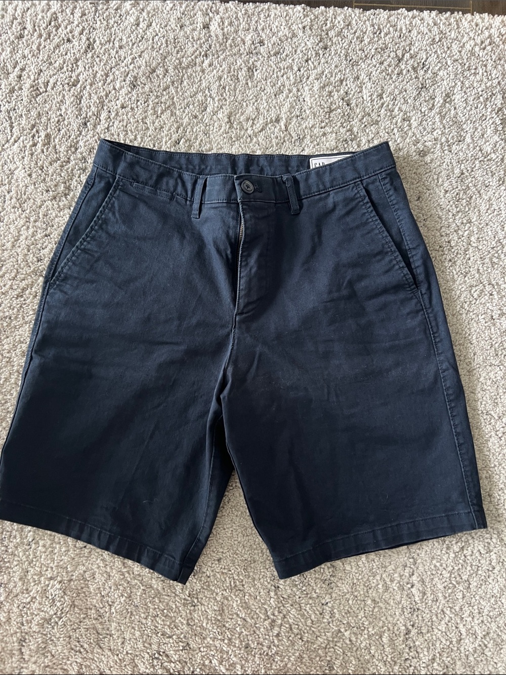 GAP Men's Dark Navy Flat Front Chino Shorts